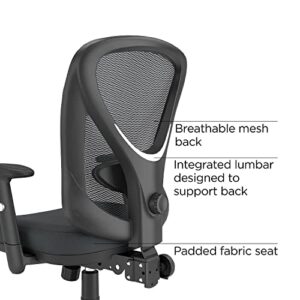 STAPLES Carder Mesh Office Chair (Black, Sold as 1 Each) - Adjustable Office Chair with Breathable Mesh Material, Provides Lumbar, Arm and Head Support, Perfect Desk Chair for The Modern Office