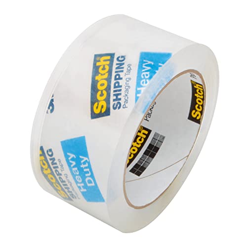 Scotch Heavy Duty Packaging Tape, 1.88" x 54.6 yd, Designed for Packing, Shipping and Mailing, Guaranteed to Stay Sealed, 3" Core, Clear, 18 Rolls (3850-18CP)