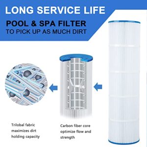 PELLUCID PCC105-PAK4 Pool Filter Compatible with Pleatco, Pentair CCP420, 178584, Unicel C-7471, 817-0106, Filbur FC-1977, Easy to Clean and Reuse, Advanced Filtration System for Long Life, 4 Pack