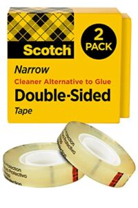 scotch double sided tape, 1/2 in x 1296 in, 2 boxes/pack (665-2p12-36)