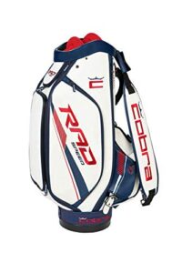 cobra golf 2021 radspeed tour staff bag (bright white), 909483-03