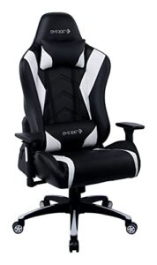 staples emerge vartan bonded leather gaming chair, black/white, 2/pack (58542-ccvs)