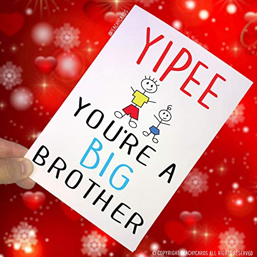 Congratulations Card, Yipee Your A Big Brother Big Brother Card Brother Card New Baby Card Son Card Sibling Card Special New Baby Card PC105