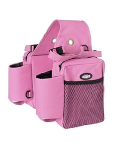 tough 1 nylon water bottle/gear carrier saddle bag, pink
