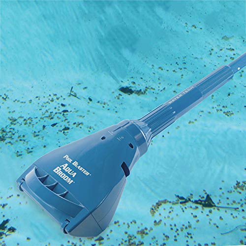 POOL BLASTER Aqua Broom XL Ultra Cordless Pool & Spa Vacuum Cleaner with Pole Set, Battery-Powered Handheld Hoseless, Ideal for Hot Tubs, Inground & Above Ground Pool Steps, by Water Tech