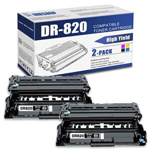 dr820 compatible dr-820 black drum unit replacement for brother dr-820 dcp-l5500dn mfc-l6700dw hl-l6250dw hl-l6300dw toner.(2 pack)