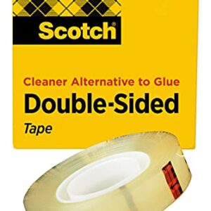 Scotch Double Sided Tape, 3/4 in x 1296 in, 1/Pack (665)