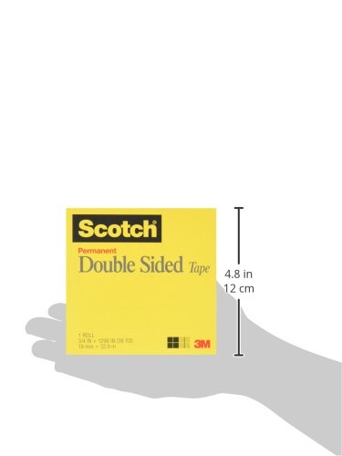 Scotch Double Sided Tape, 3/4 in x 1296 in, 1/Pack (665)