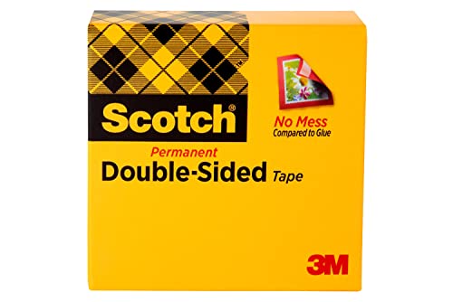 Scotch Double Sided Tape, 3/4 in x 1296 in, 1/Pack (665)