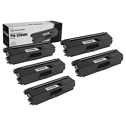 LD Products Compatible Toner Cartridge Replacement for Brother TN336BK High Yield (Black, 5-Pack)