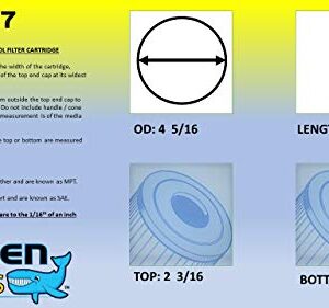 Baleen Filters 6 sq. ft. Pool Filter Replaces Unicel C-4605, Pleatco PMS8, Filbur FC-3810-Pool and Spa Filter Cartridges Model: AK-3037