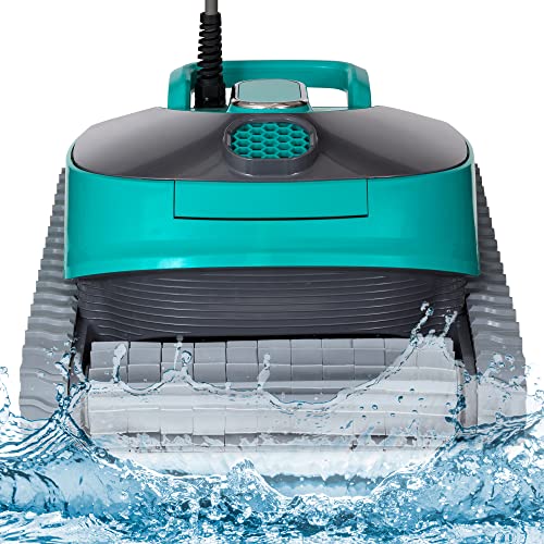 SereneLife - Automatic Robot Pool Cleaner, Pool Cleaning Robot with Three Motors, Wall Climbing, Cleans up to 50ft, Traps and Locks in All Sorts of Dirt and Debris