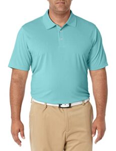 amazon essentials men’s regular-fit quick-dry golf polo shirt (available in big & tall), aqua blue, medium