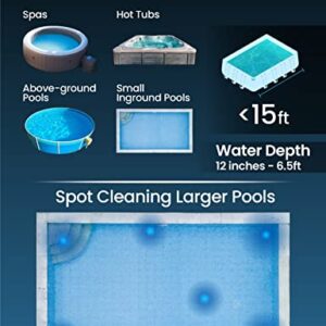 KOKIDO Swimming Pool Vacuum - Cordless Pool Suction Cleaner - Debris Filtration Great for Above Ground Pools, Hot Tubs, Spas, Jacuzzis - Handheld Rechargeable Battery Sweeper - XTROVAC 110 2022 UPDATE