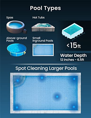 KOKIDO Swimming Pool Vacuum - Cordless Pool Suction Cleaner - Debris Filtration Great for Above Ground Pools, Hot Tubs, Spas, Jacuzzis - Handheld Rechargeable Battery Sweeper - XTROVAC 110 2022 UPDATE