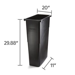 STAPLES Brighton 2625781 Indoor Trash Can Without Lid Black Plastic 23 Gal. (Bpr50718)