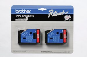 2/pack 1/2″ (12mm) red on clear tc tape for brother pt-10, pt10 label maker