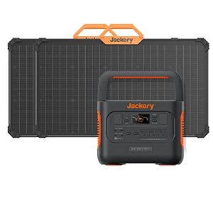 jackery solar generator 1000 pro, 1002wh power station with 2* 80w solar panels, ac fast charging in 1.8 hours, dual pd 100w ports, two-sided sunlight absorption, for rv outdoor camping & power outages