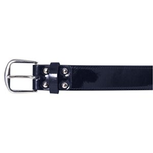 champro patent leather athletic belt, navy, adult large