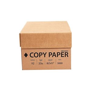 staples 8.5 x 11 copy paper, 20 lb, 92 brightness, 5000/carton (324791)
