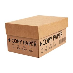 Staples 8.5 X 11 Copy Paper, 20 Lb, 92 Brightness, 5000/Carton (324791)