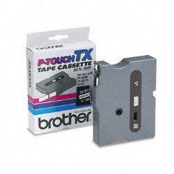 genuine brother 1/4″ (6mm) black on white tx p-touch tape for brother xl-30, xl30 label maker