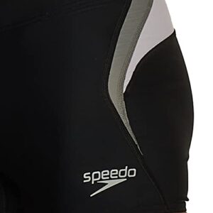 Speedo Men's Standard Swimsuit Square Leg, Splice Anthracite, Medium