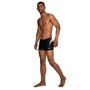 Speedo Men's Standard Swimsuit Square Leg, Splice Anthracite, Medium