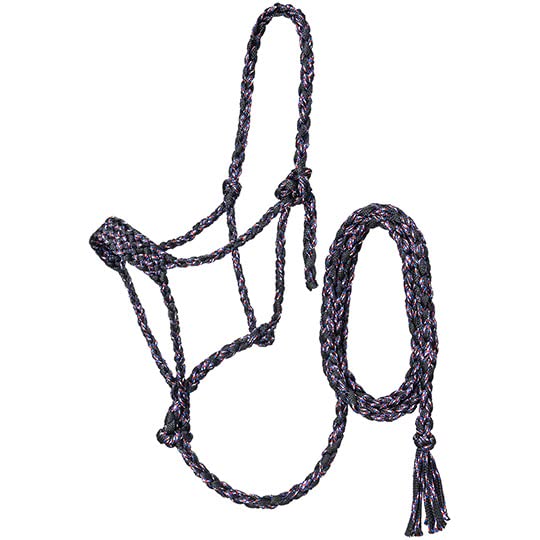 Coolhorse Tough 1 Pony Funfetti Mule Tape Halter w/ 10' Lead (Purple)