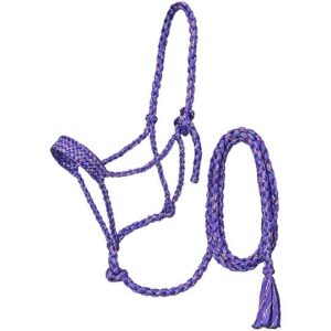 Coolhorse Tough 1 Pony Funfetti Mule Tape Halter w/ 10' Lead (Purple)