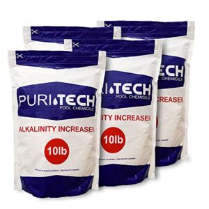 puri tech swimming pool total alkalinity increaser plus up sodium bicarbonate 40lbs – 4 x 10lb bag