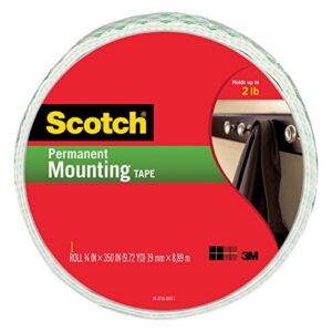 Scotch Indoor Mounting Tape, 3/4-in x 350-in, White, Holds up to 2 lbs, 1-Roll (110-Long)