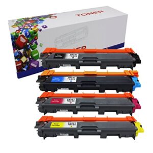 hiink comaptible toner cartridge replacement for brother tn221 tn225 used in hl-3140cw hl-3170cdw mfc-9130cw mfc-9330cdw mfc-9340cdw (1 black, 1 cyan, 1 yellow, 1 magenta, 4-pack)