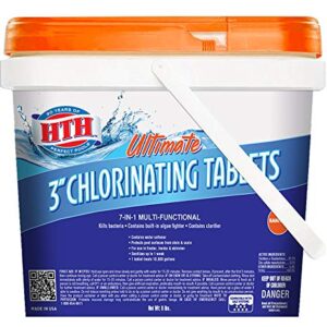 HTH 42044 Ultimate 3-inch Chlorinating Tablets Swimming Pool Chlorine, 8 lbs