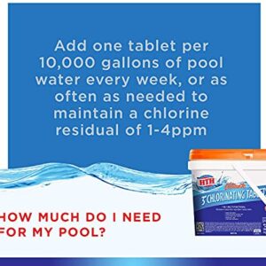 HTH 42044 Ultimate 3-inch Chlorinating Tablets Swimming Pool Chlorine, 8 lbs