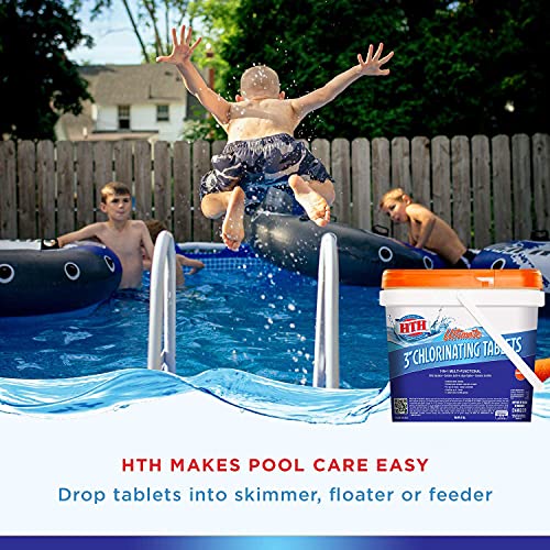 HTH 42044 Ultimate 3-inch Chlorinating Tablets Swimming Pool Chlorine, 8 lbs