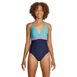 speedo women’s standard swimsuit one piece adjustable crossback contemporary cut, porcelain, 12