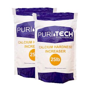 puri tech pool chemicals 50 lb calcium hardness increaser plus for swimming pools & spas increases calcium hardness levels prevents surface staining