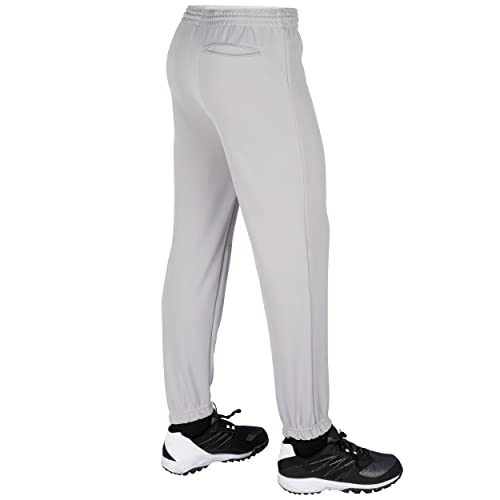 CHAMPRO Standard Performance Polyester Pull-up Baseball Pants, Grey, Small