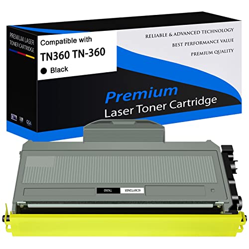 KCMYTONER High Yield Compatible Toner Cartridge Replacement for Brother TN360 TN-360 TN330 TN-330 Work with DCP-7045N DCP-7040 DCP-7030 MFC-7840W HL-2140 MFC-7440N HL-2170W HL-2150N - Black 1 Pack