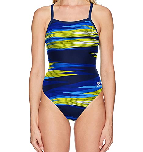 Speedo Women's Swimsuit One Piece Endurance+ Flyback Printed Adult Team Colors - Manufacturer Discontinued