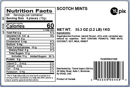 Yupik Mints, Scotch, 2.2 lb