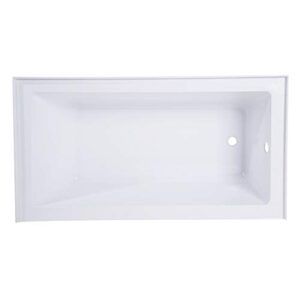 Kingston Brass VTAP543022R Aqua Eden Alcove Tub, White