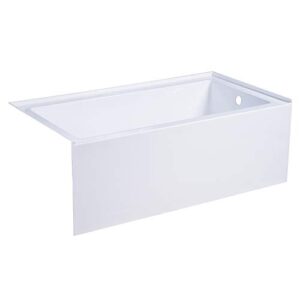 Kingston Brass VTAP543022R Aqua Eden Alcove Tub, White