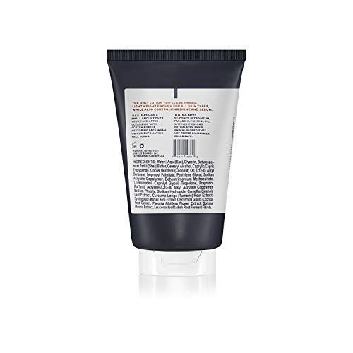 Scotch Porter Moisture Defend Face Lotion for Men | Controls Shine, Sooths & Evens Out Skin Tone | Formulated with Non-Toxic Ingredients, Free of Parabens, Sulfates & Silicones | Vegan | 4oz Bottle