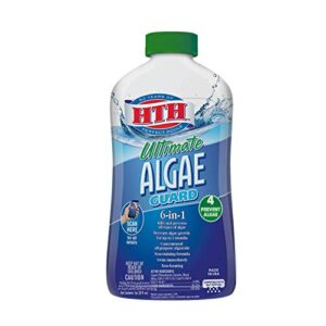 hth 67033 ultimate algae guard swimming pool algaecide cleanser, 1 qt