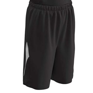 champro pivot reversible polyester basketball short, adult medium, black, white