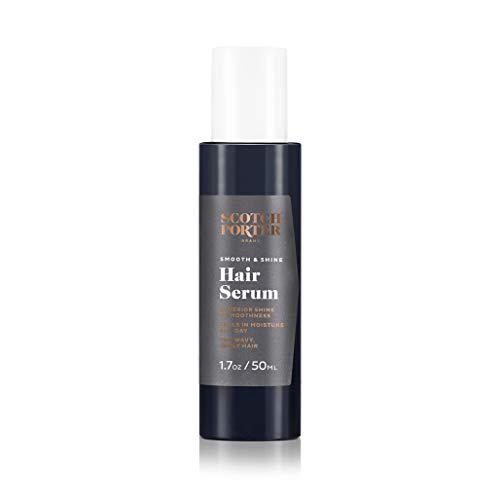 Scotch Porter Smooth & Shine Hair Serum for Men | Seals in Moisture, Detangles & Prevents Frizz | Formulated with Non-Toxic Ingredients, Free of Parabens, Sulfates & Silicones | Vegan | 1.7oz Bottle