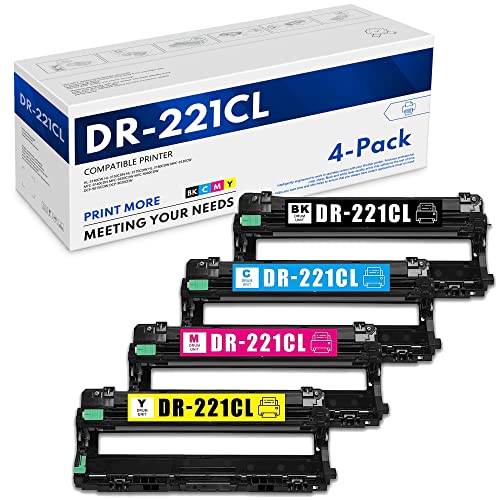 DR221CL DR-221CL Compatible 4 Pack (1BK+1C+1M+1Y) DR-221CL DR221CL Drum Unit Replacement for Brother 3140CW 3150CDN 3170CDW 3180CDW 9130CW 9140CDN 9330CDW 9340CDW 9015CDW 9020CDN Drum Printer