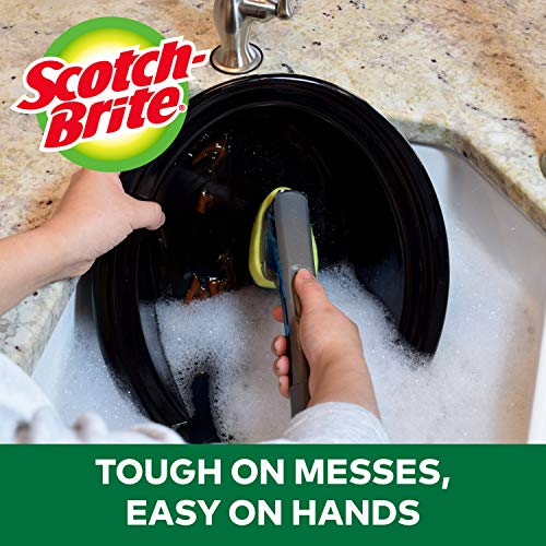 Scotch-Brite Heavy Duty Advanced Soap Control Dishwand, Control Soap With A Button, Keep Your Hands Out Of Dirty Water, Long Lasting and Reusable